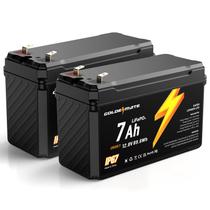Bateria de ciclo profundo GOLDENMATE 12V 7Ah LiFePO4 (2 pacotes)