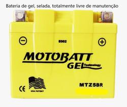 Bateria de Gel para moto Motobatt Biz 100 125 Pop Scooter Sundown Mtz5br