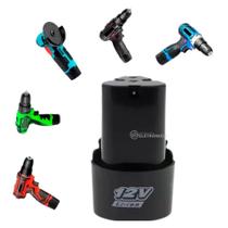 Bateria De Lítio 12v 1.3Ah Universal Recarregável Para Furadeiras Parafusadeira Lixadeira 12V13A
