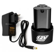 Bateria de Lítio 12V Fonte 12.6V Bivolt Conector P4 Ideal para Parafusadeiras BOM5590