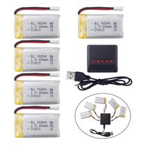 Bateria de lítio 3,7 V 800 mAh com carregador 5 em 1 para drone SYMA