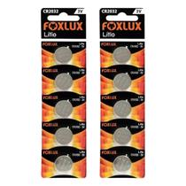 Bateria de Litio 3V CR2032 10 Unidades Foxlux