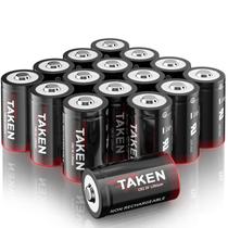 Bateria de lítio CR2, não recarregável, 3V 850mAh, pacote com 16