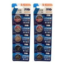 Bateria de Lítio CR2032 3V-2 Cartela c/ 5 (10 Baterias) Proeletronic 20mm x 3,2mm Durabilidade