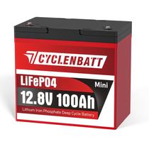 Bateria de lítio CYCLENBATT 12V 100Ah 15000 ciclos com BMS