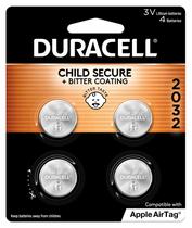Bateria de lítio Duracell 2032, pacote com 4 unidades, compatível com AirTag Bateria de lítio Duracell 2032, pacote com 4 unidades, compatível com AirTag