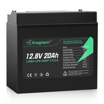 Bateria de lítio LiFePO4 Enegitech 12V 20Ah com mais de 2000 ciclos