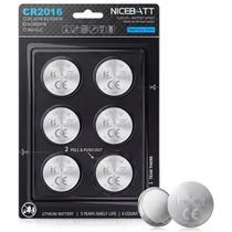 Bateria de Moeda NICEBATT CR2016 3V Kit com 6 Unidades Bateria de Moeda NICEBATT CR2016 3V Kit com 6 Unidades
