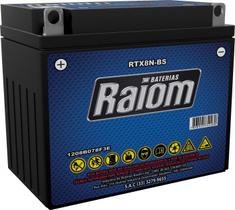 Bateria de Moto Raiom Rtx8n-bs 8ah 12v Selada