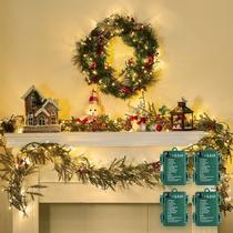 Bateria de Natal Cluster Lights Minetom 10m 120 LED, pacote com 4 Bateria de Natal Cluster Lights Minetom 10m 120 LED, pacote com 4