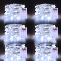 Bateria de Natal Fairy Lights echosari, 50 LEDs, 5 m, pacote com 6