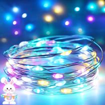 Bateria de Páscoa Fairy Lights EXF de 16 m 50 LED com temporizador, pacote com 4 unidades