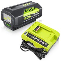 Bateria de reposição e carregador 6000mAh 40V para Ryobi OP40601