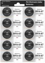 Bateria de reposição Enerpe RFA-67 RFA-67D-11 6V 230mAh, pacote com 10 Bateria de reposição Enerpe RFA-67 RFA-67D-11 6V 230mAh, pacote com 10