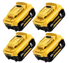 Bateria de reposição Moticett para Dewalt 20V MAX 8Ah de íon de lítio Bateria de reposição Moticett para Dewalt 20V MAX 8Ah de íon de lítio