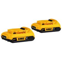 Bateria DEWALT 20V MAX Compact 2.0Ah, pacote duplo (DCB203-2)