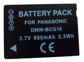 Bateria DMW-BCG10E para câmera digital e filmadora Panasonic DMC-TZ6, DMC-TZ7, DMC-ZS1, DMC-ZS3