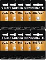 Bateria Duracell 357 303 A76 PX76 SR44W/SW LR44 AG13 x10 Bateria Duracell 357 303 A76 PX76 SR44W/SW LR44 AG13 x10