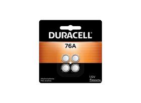 Bateria DURACELL 76A 1,5 V alcalina, pacote com 4 unidades, equivalente a LR44 Bateria DURACELL 76A 1,5 V alcalina, pacote com 4 unidades, equivalente a LR44