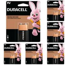 Bateria Duracell 9V Pilha Alcalina Kit 6 Un Bateria Duracell 9V Pilha Alcalina Kit 6 Un
