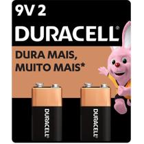 Bateria Duracell Alcalina 9V c/2 Baterias MN1604