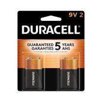 Bateria Duracell Coppertop 9V, pacote com 2