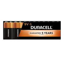 Bateria Duracell Coppertop 9V, pacote com 6 unidades para uso doméstico e escritório Bateria Duracell Coppertop 9V, pacote com 6 unidades para uso doméstico e escritório