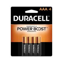 Bateria Duracell Coppertop AAA 1.5V alcalina, pacote com 4 Bateria Duracell Coppertop AAA 1.5V alcalina, pacote com 4