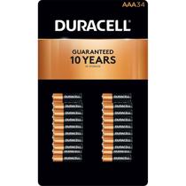 Bateria Duracell Coppertop AAA Pacote com 34 Unidades de Longa Duração Bateria Duracell Coppertop AAA Pacote com 34 Unidades de Longa Duração