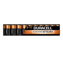 Bateria Duracell Coppertop D, pacote com 10 alcalinas para uso doméstico Bateria Duracell Coppertop D, pacote com 10 alcalinas para uso doméstico