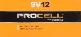 Bateria Duracell Procell 9V, pacote de 12 para uso industrial Bateria Duracell Procell 9V, pacote de 12 para uso industrial