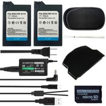 Bateria e adaptador AC Carregador de parede 5V 2A para Sony PSP Slim