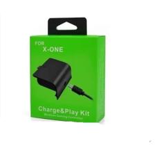 Bateria E Cabo Carregador Preto Compatível c/ Controle Xbox One (S)/X - Charge&PlayKit