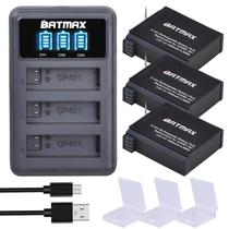 Bateria e carregador, 3 pacotes de 1680 mAh para GoPro Hero 4 Batmax Bateria e carregador, 3 pacotes de 1680 mAh para GoPro Hero 4 Batmax