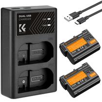 Bateria e carregador de dois slots K&F Concept EN-EL15 para Nikon Z8