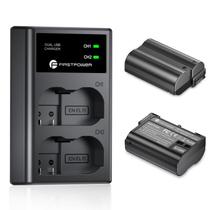 Bateria e carregador FirstPower EN-EL15/15a/15b/15c, pacote com 2 Nikon