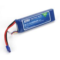 Bateria E-flite 2500mAh 3S 11,1 V 30C LiPo com conector EC3