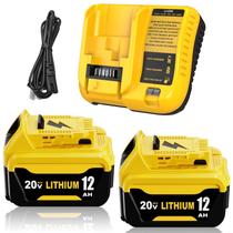 Bateria Eagglew DCB206 12Ah 20V Kit com 2 Unidades e Carregador