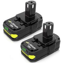 Bateria Eagglew P102 P108 18V 3600mAh, pacote com 2 unidades de lítio Bateria Eagglew P102 P108 18V 3600mAh, pacote com 2 unidades de lítio