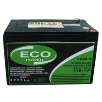 Bateria eco power 12v 16ah 6-dzm-12 para bike elétrica patinete eletrico