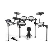 Bateria Eletrônica Donner Beat com 8 Peças Pele Mesh Pratos Dual Zone Ride 12" com Choke Módulo Touchscreen 7" Kit Profissional Rack Estável Bluetooth