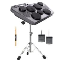 Bateria Eletrônica Portátil 7 Pads Voik BEAT70 Com Suporte