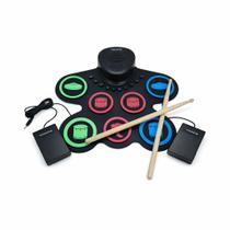 Bateria Eletrônica Portátil Roll Up 7 ou 9 Pads Infantil Recarregável USB MIDI Bluetooth Bateria Eletrônica Portátil Roll Up 7 ou 9 Pads Infantil Recarregável USB MIDI Bluetooth