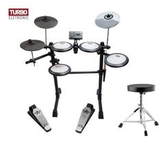 Bateria Eletrônica Turbo 7 Pad Tdx16 Kit Com Banco
