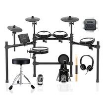 Bateria Eletrônica Voik BOOST700 MIDI USB Pad Mesh 8 Peças 15 Kits Caixa Dual Zone Kick Pad Profissional Com Banco e Baqueta Cor Preto Bivolt 110v220