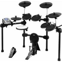 Bateria Eletrônica X-Pro ED100 Preta Módulo Programável Pads Dual Zone Compacta