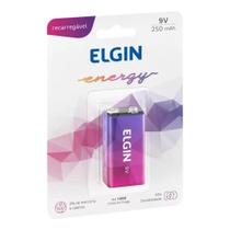 Bateria Elgin Recarregável Alcalina 9v 250mah