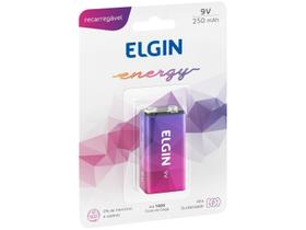 Bateria Elgin Recarregável Alcalina 9v 250mah