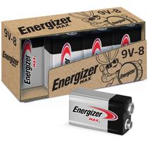 Bateria Energizer MAX 9V alcalina, pacote com 8
