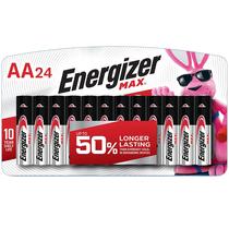 Bateria Energizer MAX AA alcalina de 1,5 V (pacote com 24)